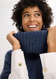 Poncho-genser med ullandel, bonprix