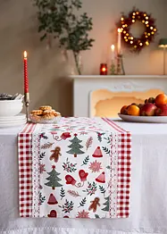 Bordløper med juleprint i økologisk bomull, bonprix