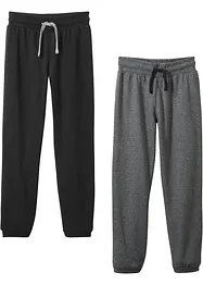 Joggebukse med bomull (2-pack), bonprix