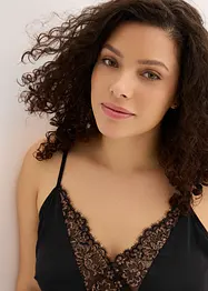 Neglisjé i sateng med glittergarn, bonprix