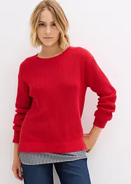 Genser med innfelt bluse, bonprix
