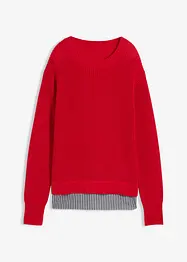 Genser med innfelt bluse, bonprix