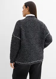 Lang genser i fluffy garn, bonprix
