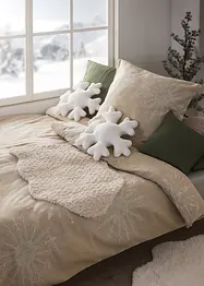 Sengesett med snøfnugg, bonprix