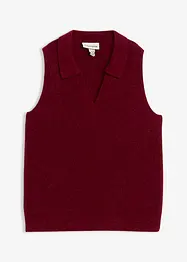 Finstrikket vest med alpakkaull, bonprix