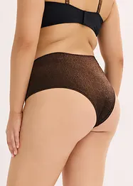 Brazilian-truse med høy midje i glittermateriale, bonprix