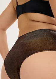 Brazilian-truse med høy midje i glittermateriale, bonprix