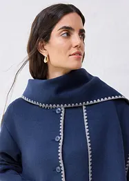 Ulljakke med pyntebroderi (todelt sett med skjerf), bonprix