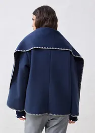 Ulljakke med pyntebroderi (todelt sett med skjerf), bonprix