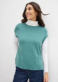 Finstrikket vest i myk viskosemiks, bonprix