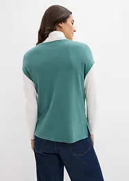 Finstrikket vest i myk viskosemiks, bonprix