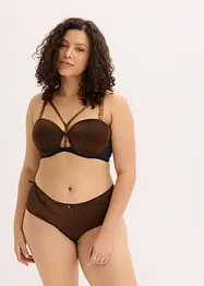 Brazilian-truse med høy midje i glittermateriale, bonprix