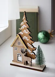 LED-hus med grantre, bonprix