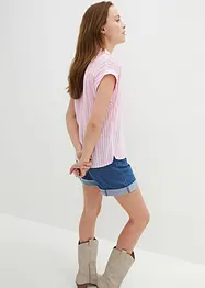 Kortermet bluse i lett viskose, bonprix