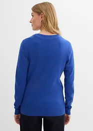 Finstrikket cardigan med knappestolpe, bonprix