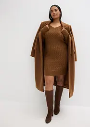 Strikkekjole med flettemønster, bonprix