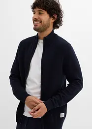 Cardigan med ståkrage og resirkulert bomull, bonprix
