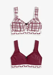 BH uten bøyle med bomull (2-pack), bonprix