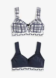 BH uten bøyle med bomull (2-pack), bonprix