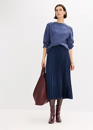 Plissert skjørt i tynn sateng, bonprix