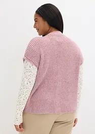 Strikkevest med dekorative knapper og ullandel, bonprix