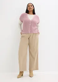 Strikkevest med dekorative knapper og ullandel, bonprix