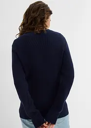 Finstrikket genser av 100% bomull, bonprix