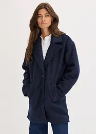Kort, oversized kåpe i bouclé, bonprix