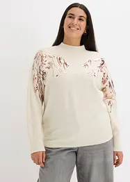 Oversized genser med paljetter, bonprix