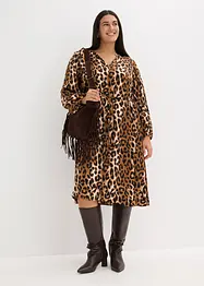 Midikjole av lett sateng, bonprix