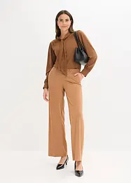 Topp med viskose og satengsløyfe, bonprix