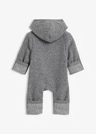 Babyoverall i ullstil med hette, bonprix