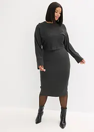 Strikket kjolesett  (2-delt sett), bonprix