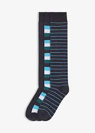 Termo-knestrømper med myk frotté på innsiden med økologisk bomull (3-pack), bonprix