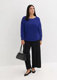 Finstrikket genser med paljetter, bonprix