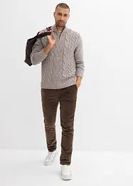 Kabelstrikket troyer-genser, bonprix