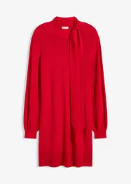 Strikkekjole i myk viskosemiks med sløyfe, bonprix