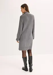 Strikkekjole i myk viskosemiks med sløyfe, bonprix