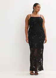 Maxikjole med blomsterbroderi, bonprix