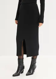 Finstrikket skjørt av myk viskosemiks, bonprix