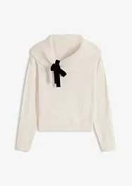 Oversized genser med carmenutringning, bonprix