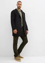 Varmende, Regular Fit-pull on-kordfløyelsbukse med flanellfôr, Straight, bonprix