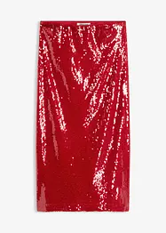 Paljettbrodert midiskjørt, bonprix