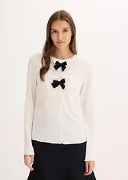 Langermet topp i strukturert krepp, bonprix