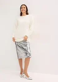 Lang genser i mykt fjærgarn, bonprix