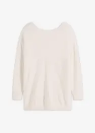 Lang genser i mykt fjærgarn, bonprix