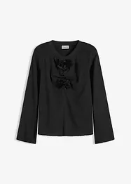 Langermet topp i strukturert krepp, bonprix