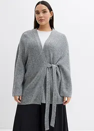 Oversized strikkejakke i omslagsstil, bonprix