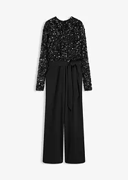 Jumpsuit med paljettbroderi, bonprix