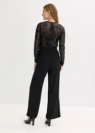 Jumpsuit med paljettbroderi, bonprix